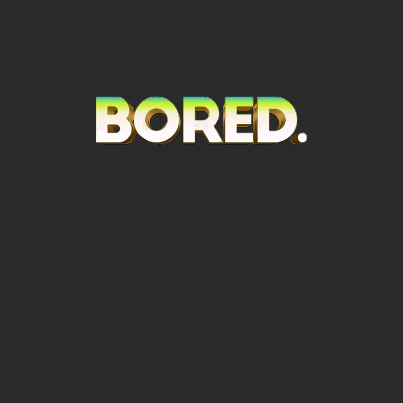 BORED. Typographic Graphic Design Baseball Cap