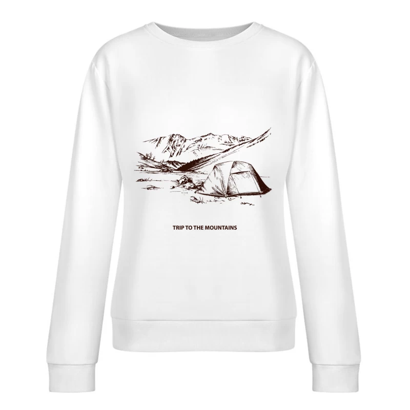 Camping in den Bergen Damen Pullover Sweatshirt