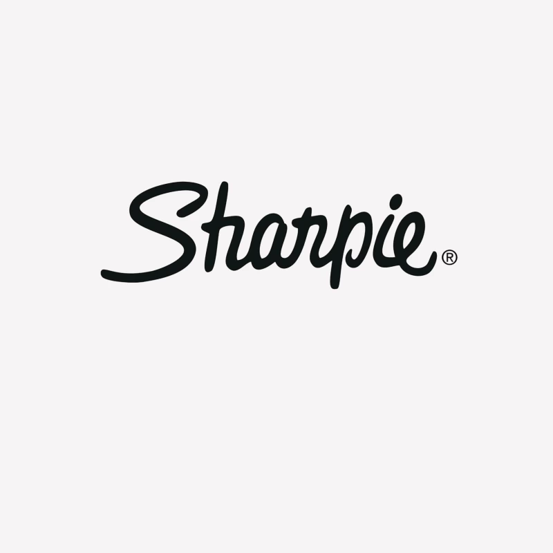 Sharpie Brand Logo in Classic Black Script Typography Female T-Shirt