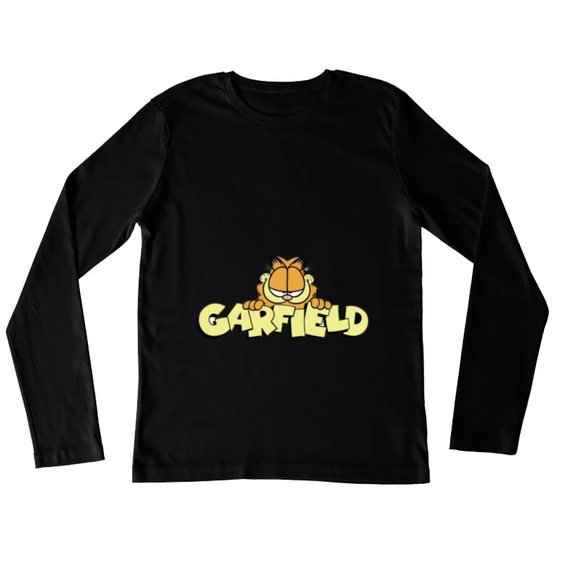 Garfield Comic-Logo Damen Langarm T-Shirt