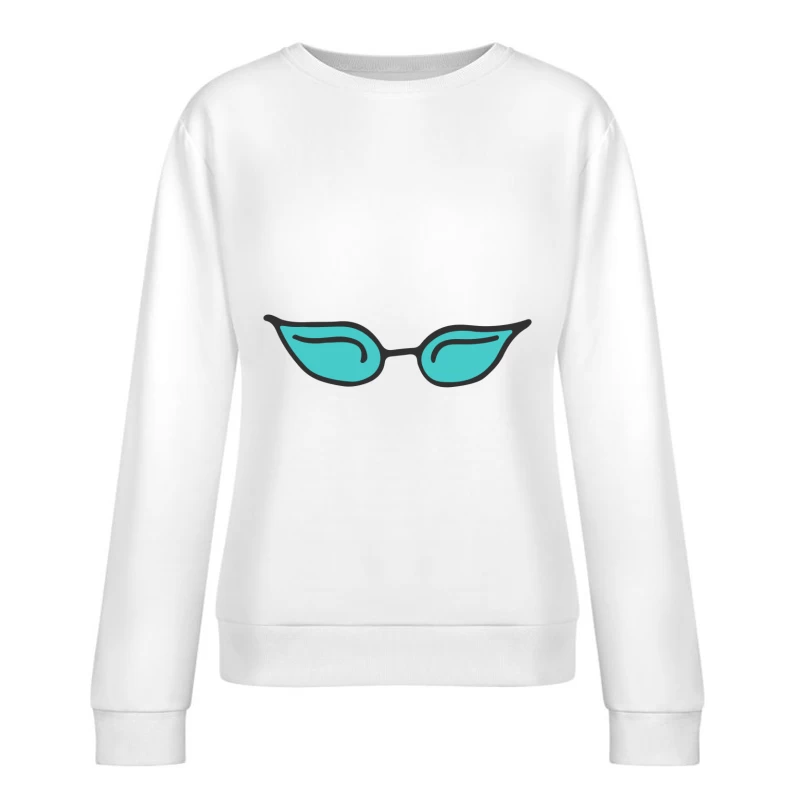 Lunettes de soleil rétro turquoise Femme Sweat-shirt à enfiler