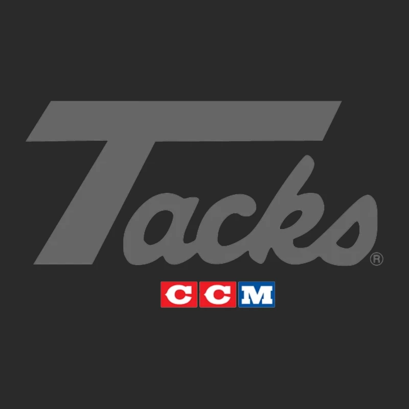 Tacks CCM Brand Logo with Gray Typography Baseball Cap