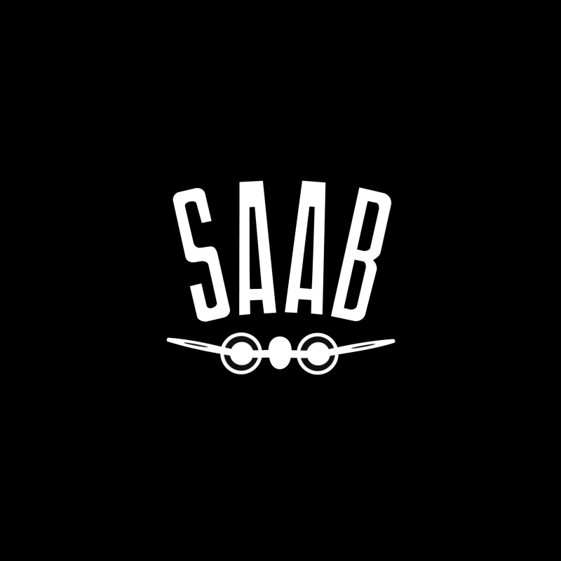 SAAB Aviation Company Minimalist Logo Design Desk Mat