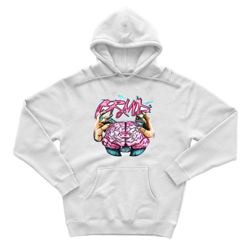 Design graphique avec cerveau et mains en style graffiti Homme Sweat à capuche