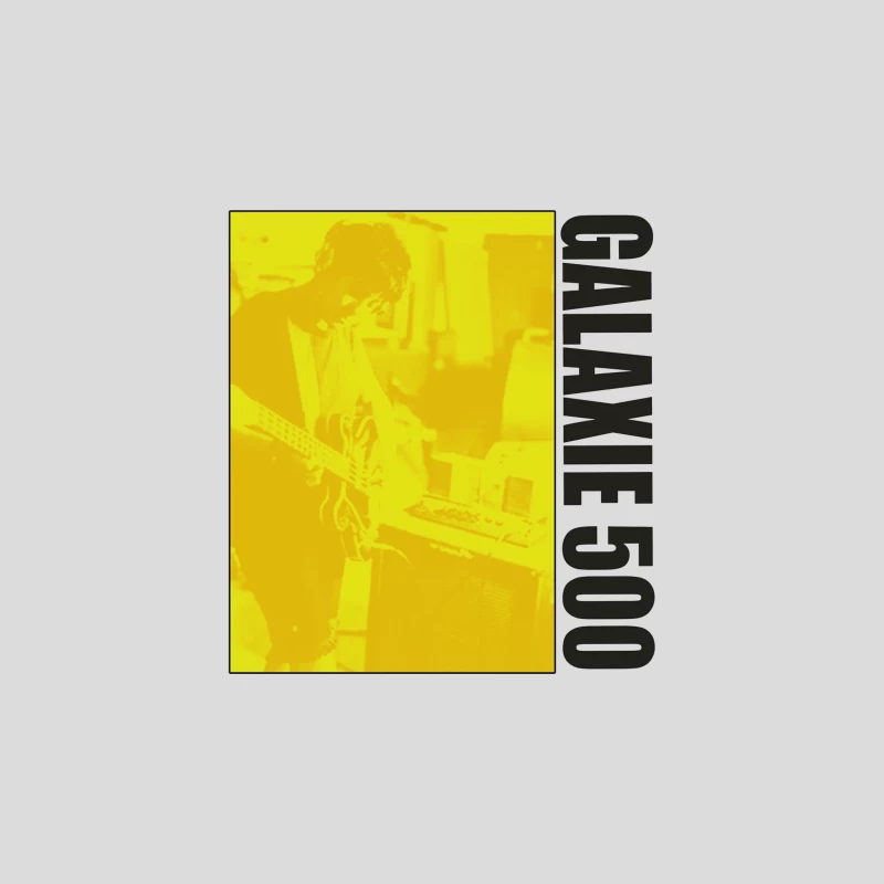 Galaxy 500 Yellow-Filtered Album Cover with Guitarist Baseball Cap