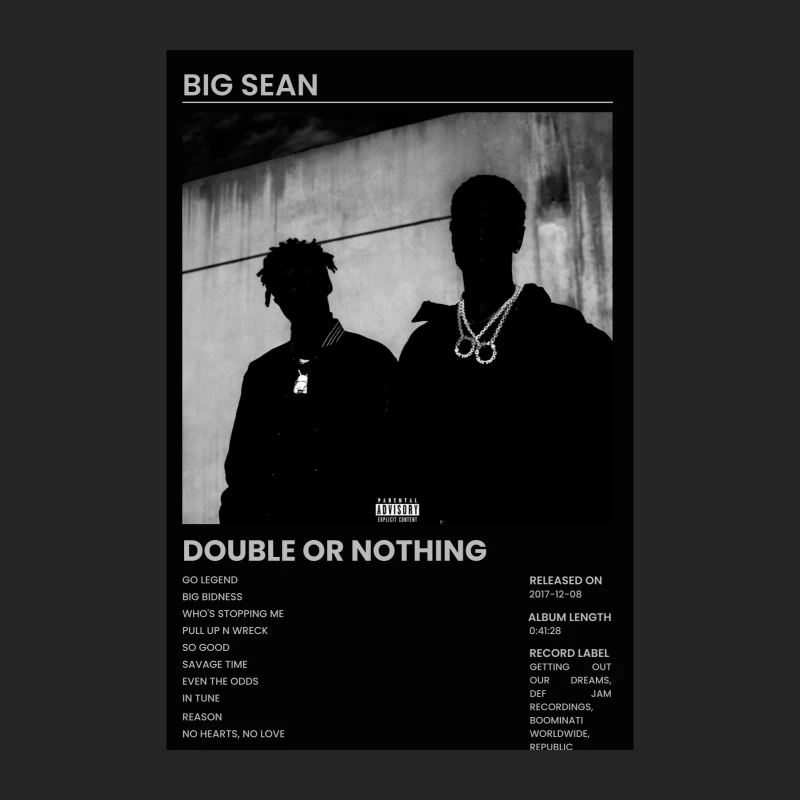 Big Sean's "Double or Nothing" Hip-Hop Album Cover Female Pullover Sweatshirt