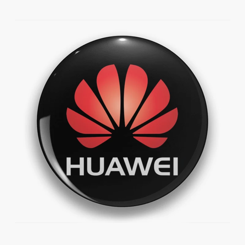 Huawei Red Corporate Logo Design Pin