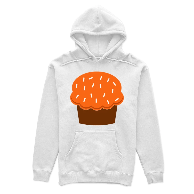 Cupcake arrosé avec glaçage orange Femme Sweat à capuche