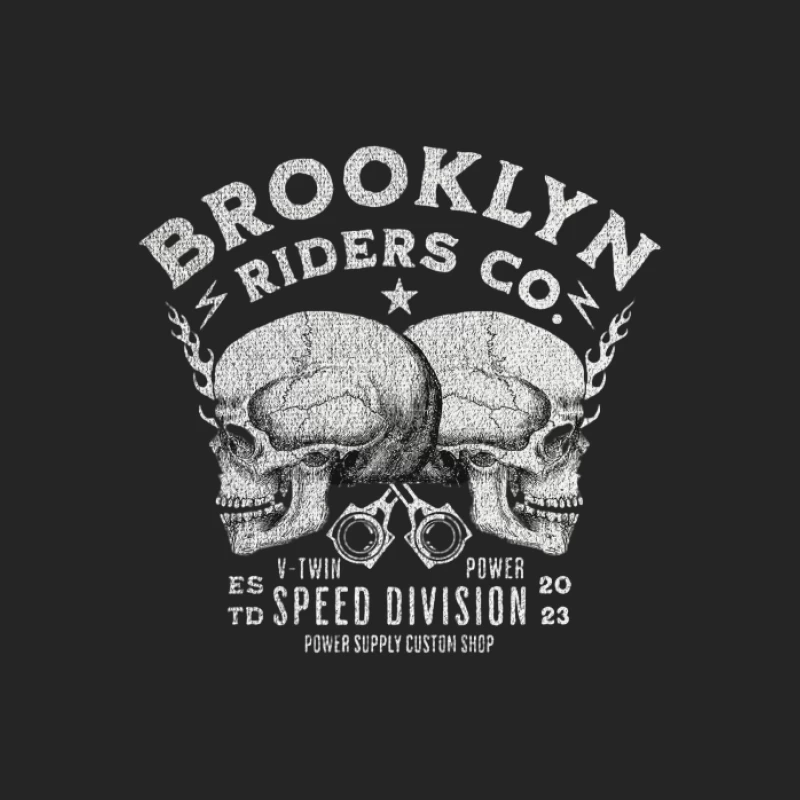 Design de Crâne Brooklyn Riders Femme Sweat-shirt à enfiler
