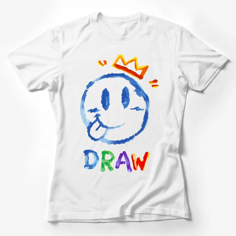 Lächelndes Gesicht mit Krone Damen T-Shirt