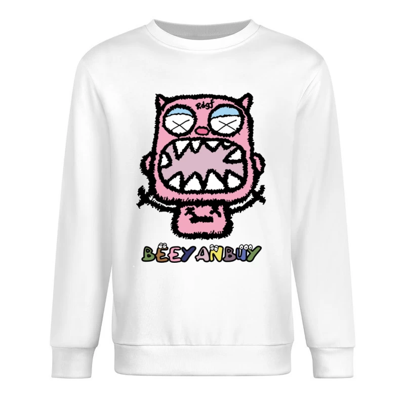 Niedliches Cartoon-Monster-Design Herren Pullover Sweatshirt