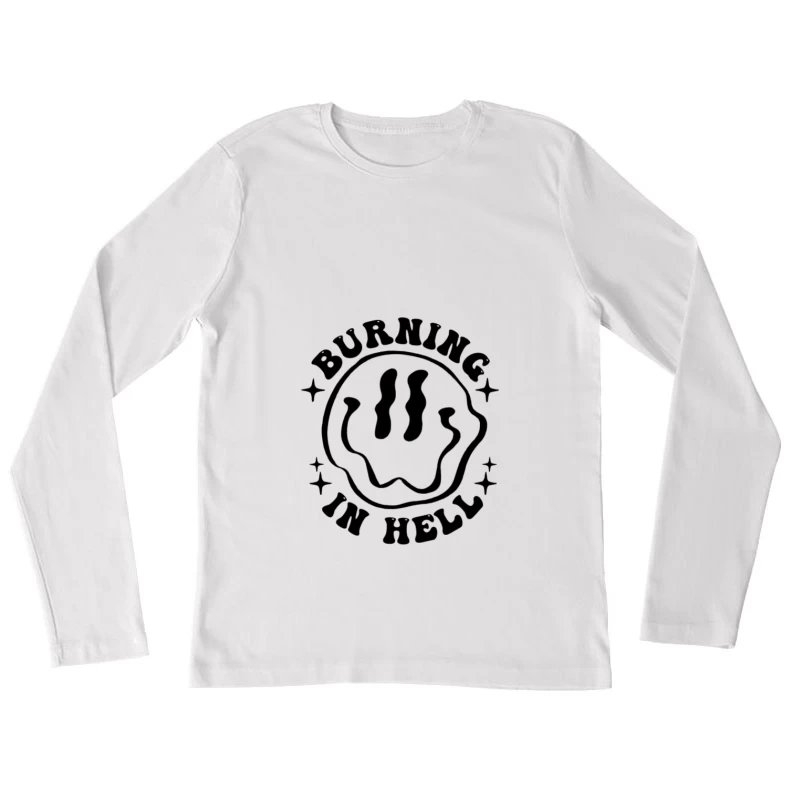 Design de feu en enfer Femme Manches Longues T-Shirt
