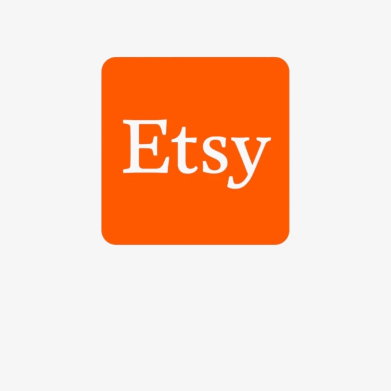 Etsy Official Logo - Orange Square E-commerce Marketplace Icon Male Pullover Sweatshirt