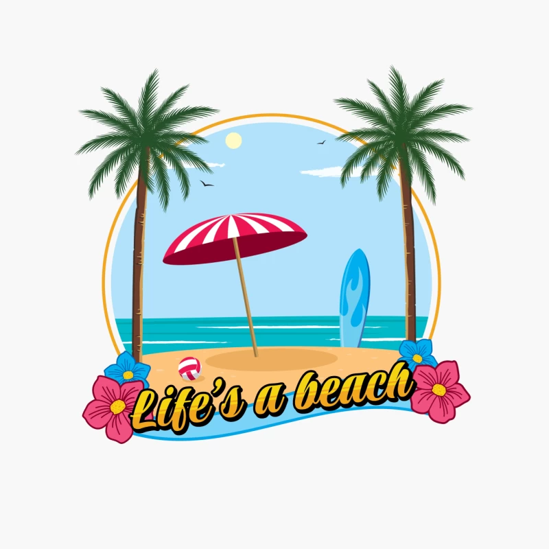 Life's a beach Cotton Tote Bag