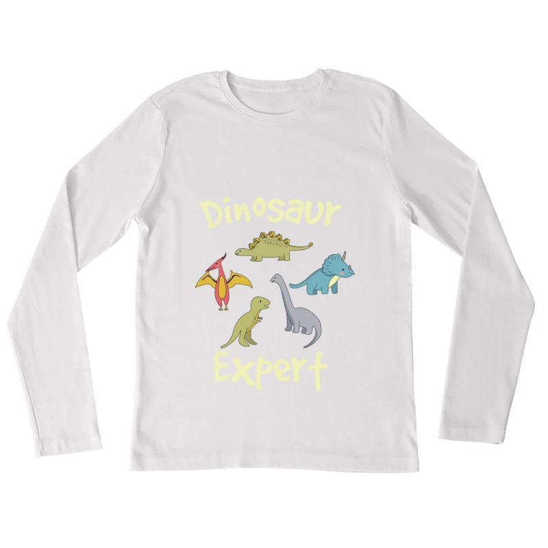 Design mignon de dinosaures Femme Manches Longues T-Shirt