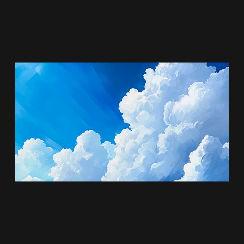 Majestic Cumulus Clouds in Blue Sky Desk Mat