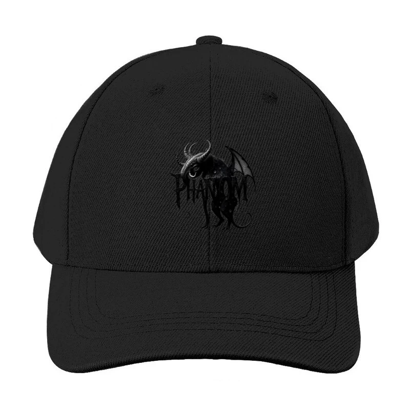 Gothic Phantom Beast with Horns and Wings Dark Art Illustration Baseball Cap