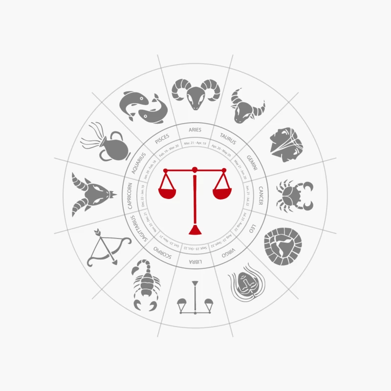 Libra Zodiac Cotton Tote Bag