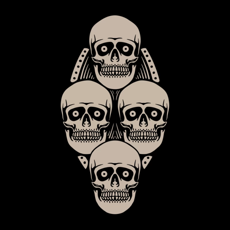 Artistic Skull Design Pin