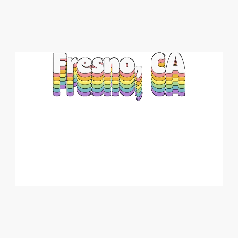 Fresno, CA  Retro Typography Design Travel Mug