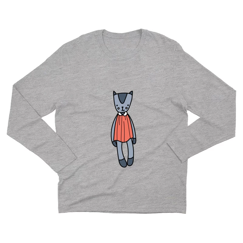 Jouet chat en peluche avec robe rouge Homme Manches Longues T-Shirt