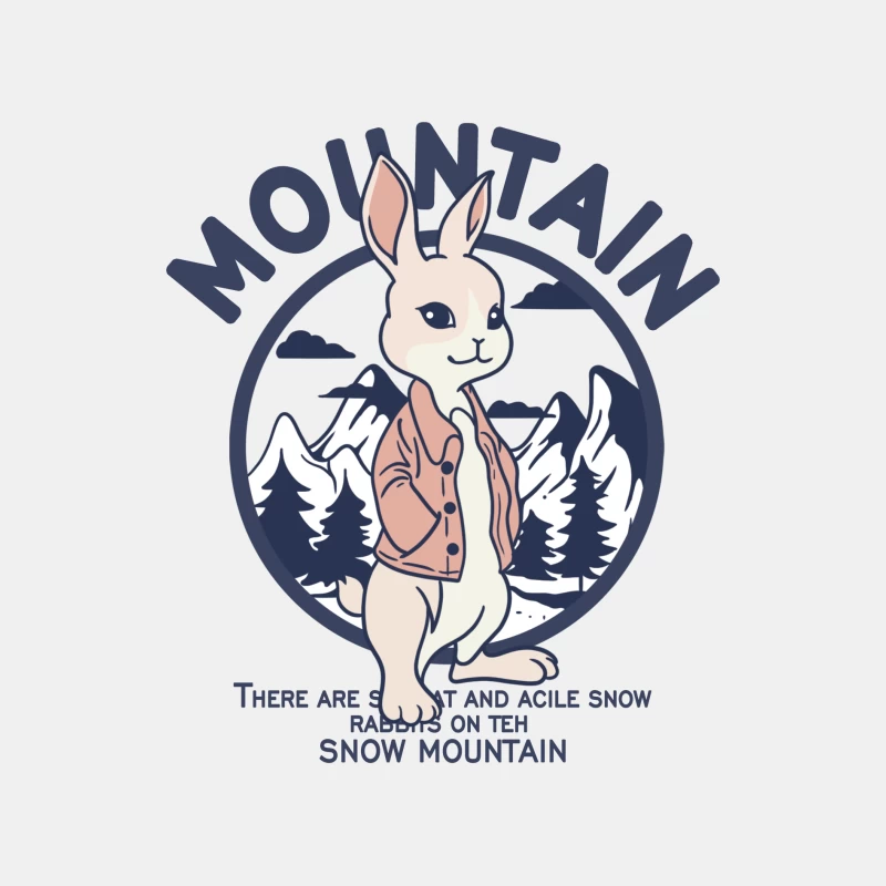 Schneehase auf Berg im Vintage-Stil Herren Tanktops