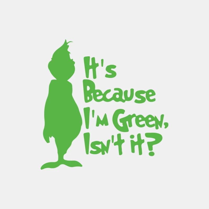It_s Because I_m Green, Isn_t It Cute Christmas Male Tank Top