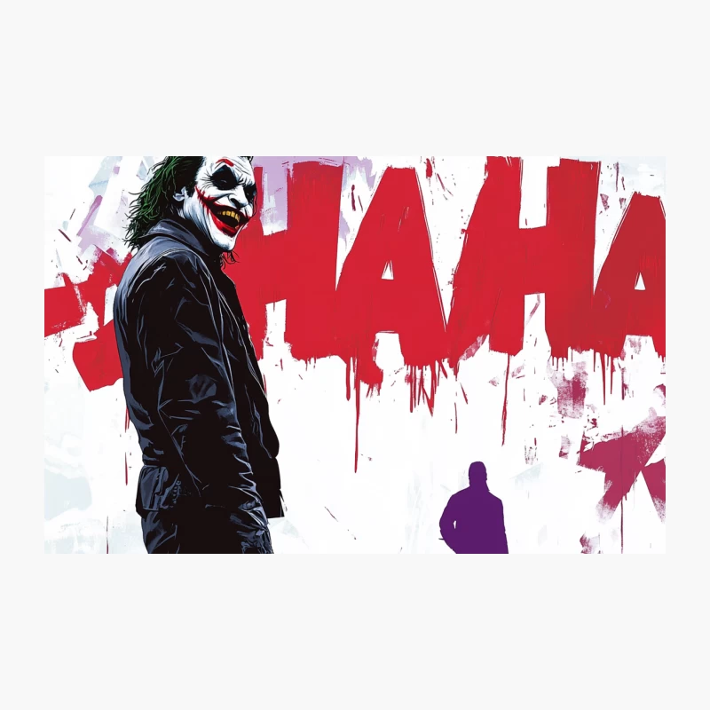 Menacing Joker Character with Graffiti Background Travel Mug