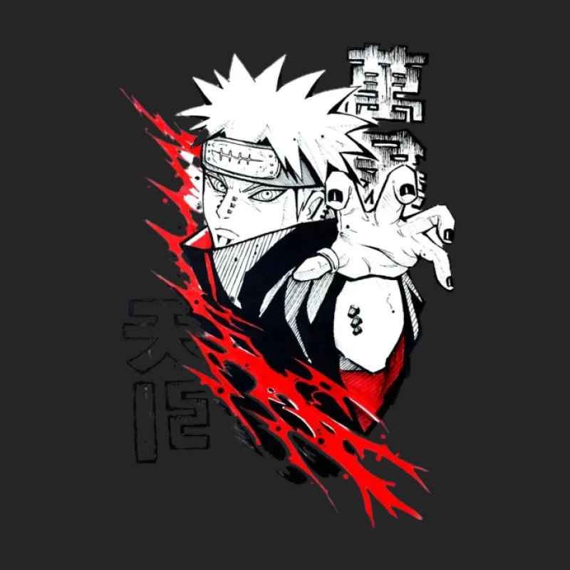 Anime-Charakter mit roter Aura Damen Pullover Sweatshirt