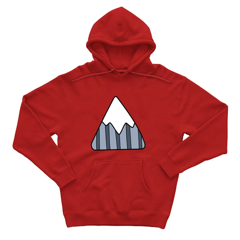 Montagne stylisée avec neige Homme Sweat à capuche