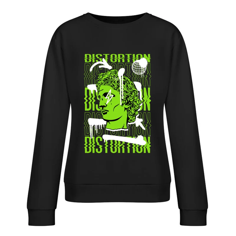 Griechische Büste mit Verzerrungseffekten Damen Pullover Sweatshirt