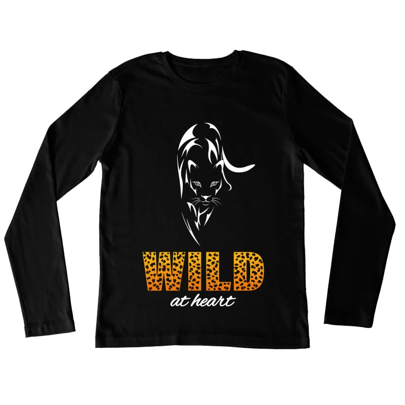 Wild at Heart – Bold Leopard Spirit Female Long Sleeve T-Shirt