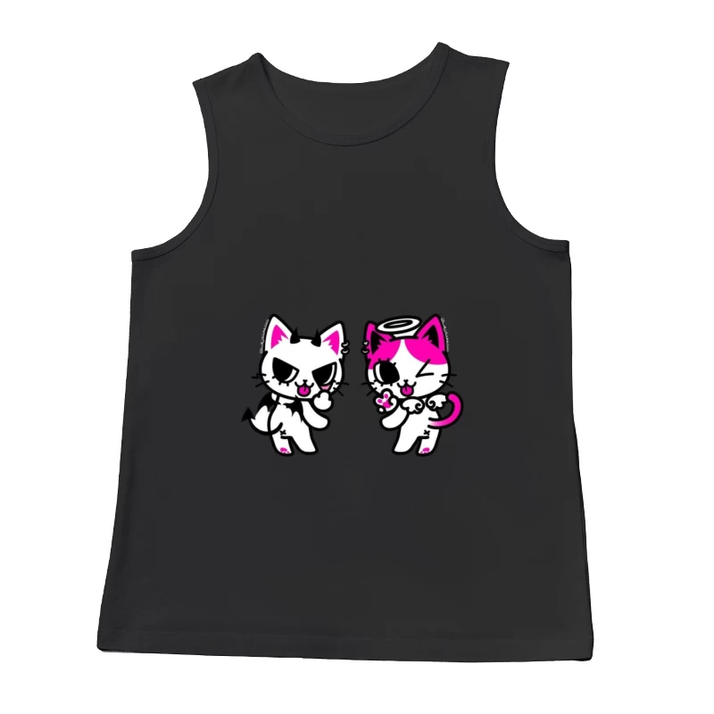 Teufel und Engel Katzen Herren Tanktops