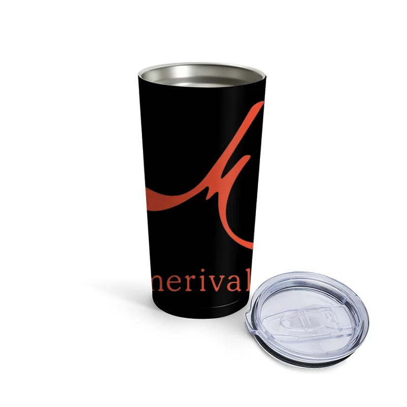 Merivale Hospitality Group Minimalist Red Logo Design Travel Mug