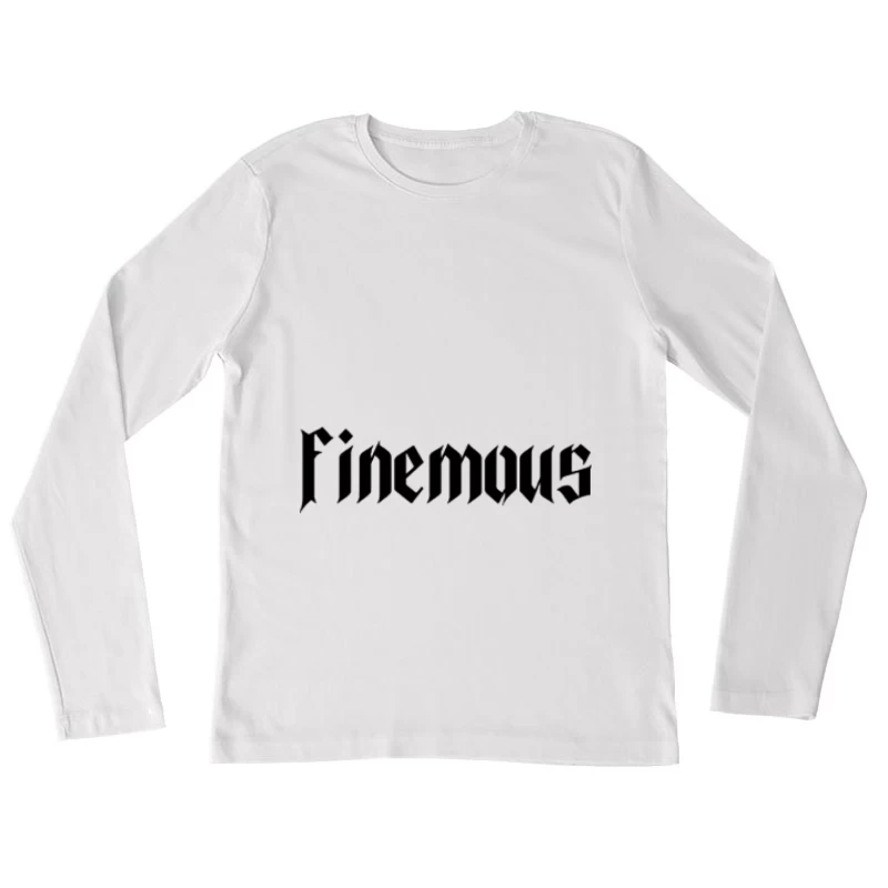 Gothic Schriftzug, Typografie Kunst Damen Langarm T-Shirt