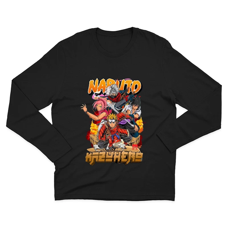 Anime Charaktere in Aktion Herren Langarm T-Shirt