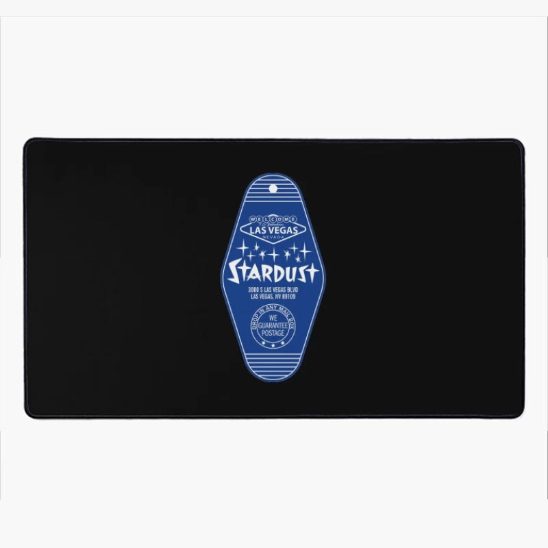 Vintage Stardust Las Vegas Hotel Blue Key Tag Design Desk Mat