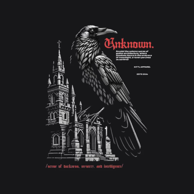 Corbeau et architecture gothique Homme Sweat à capuche