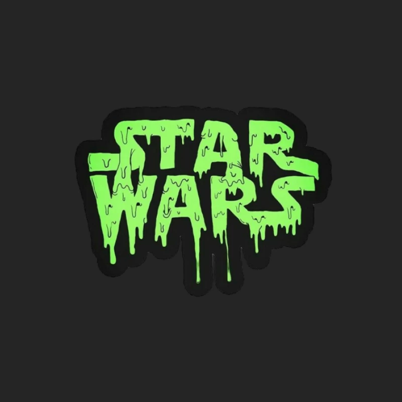 Grüne Tropfen-Star Wars-Logo Herren Pullover Sweatshirt