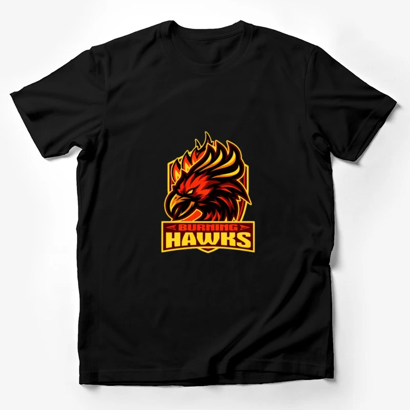 Logo de Burning Hawks en Feu Homme T-Shirt