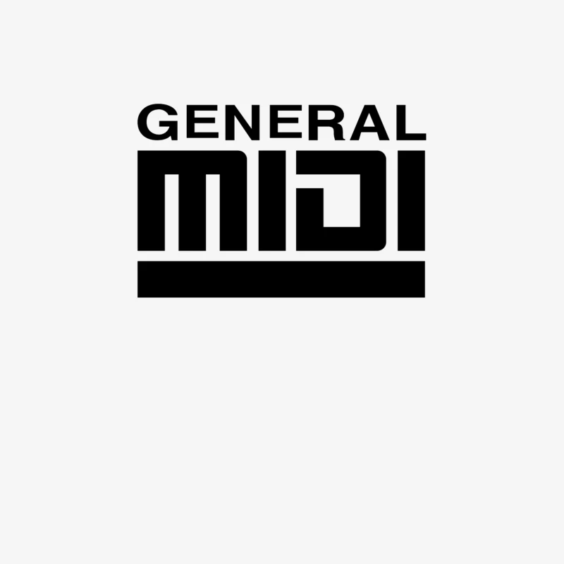 General MIDI Digital Audio Technology Logo Male Long Sleeve T-Shirt