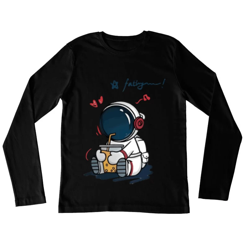 Astronaut mit Blase-Tee Damen Langarm T-Shirt