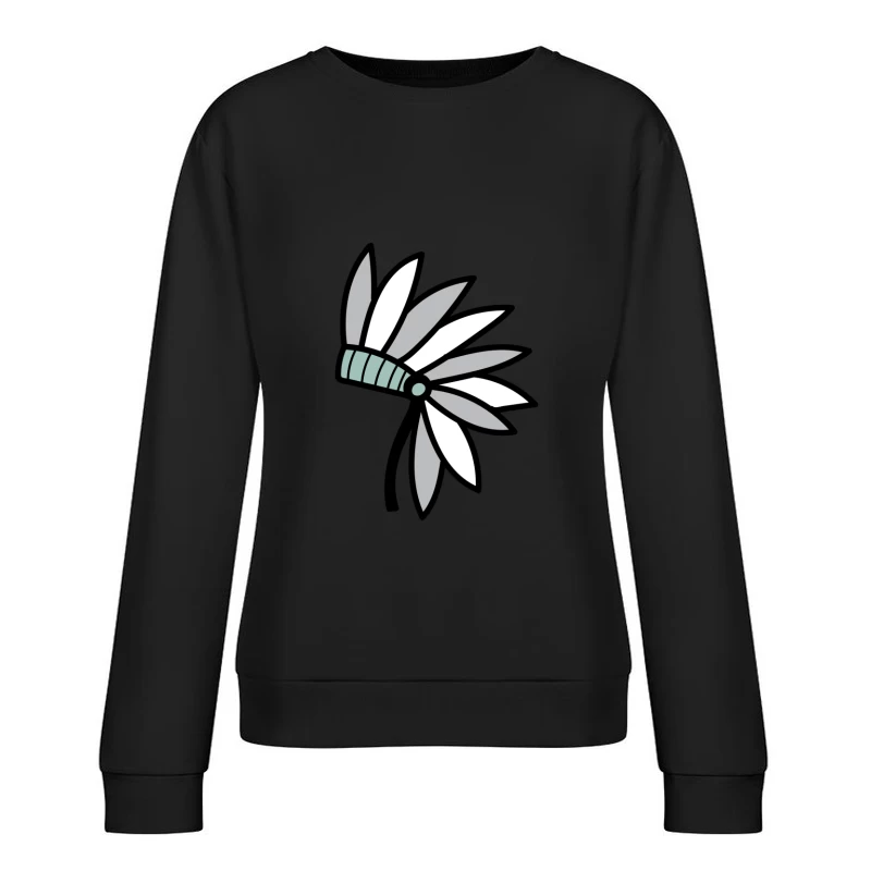 Coiffe à plumes stylisée Femme Sweat-shirt à enfiler