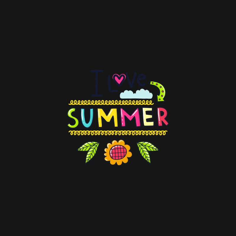 J'aime l'été coloré Femme Manches Longues T-Shirt