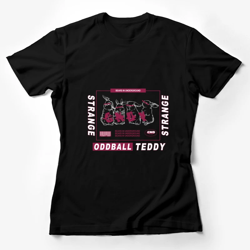 Seltsame Teddybären im Untergrund Damen T-Shirt