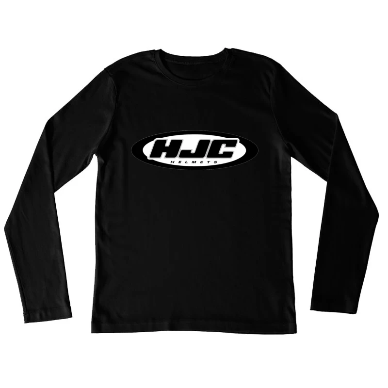 HJC Helmets Motorcycle Brand Logo in Black and White Female Long Sleeve T-Shirt