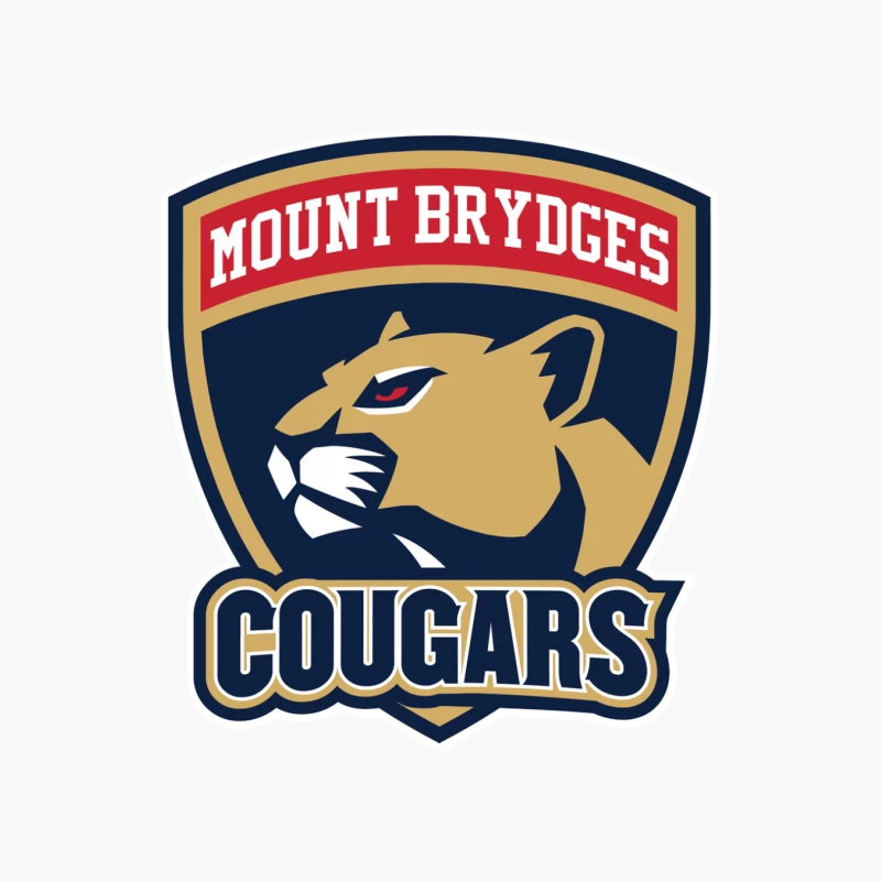 Mount Brydges Cougars Team Sports Logo Cotton Tote Bag