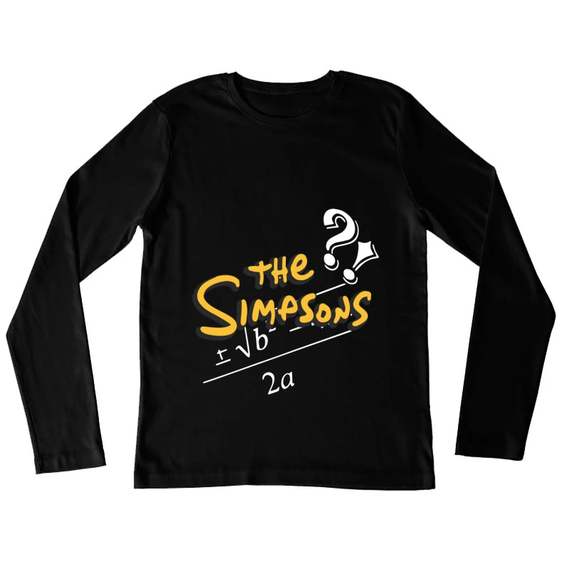 Simpsons-Mathematik-Rätsel Damen Langarm T-Shirt