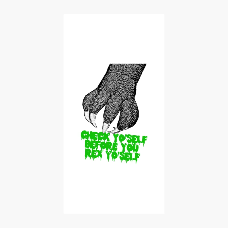 Check Yo_Self Before You Rex Yo_Self! Dinosaur Pun Tee iPhone Case