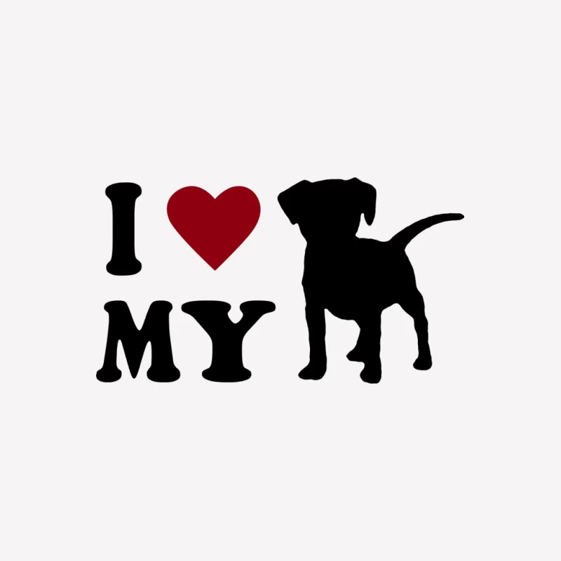 Ich liebe meinen Hund Herren T-Shirt